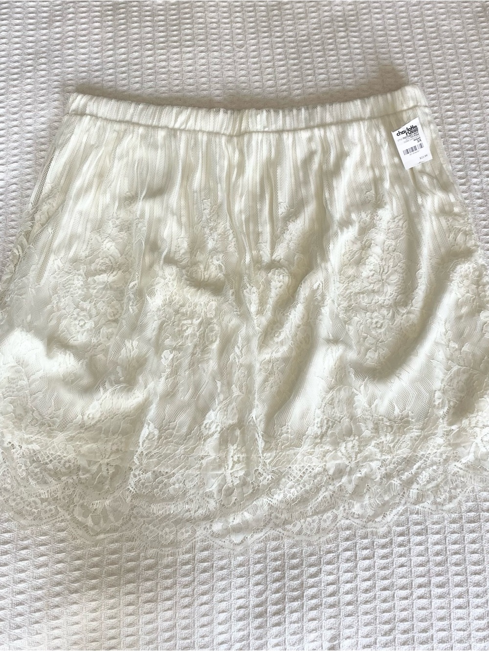 Charlotte Russe Ivory Lace-Trim Skirt NWT 3X
